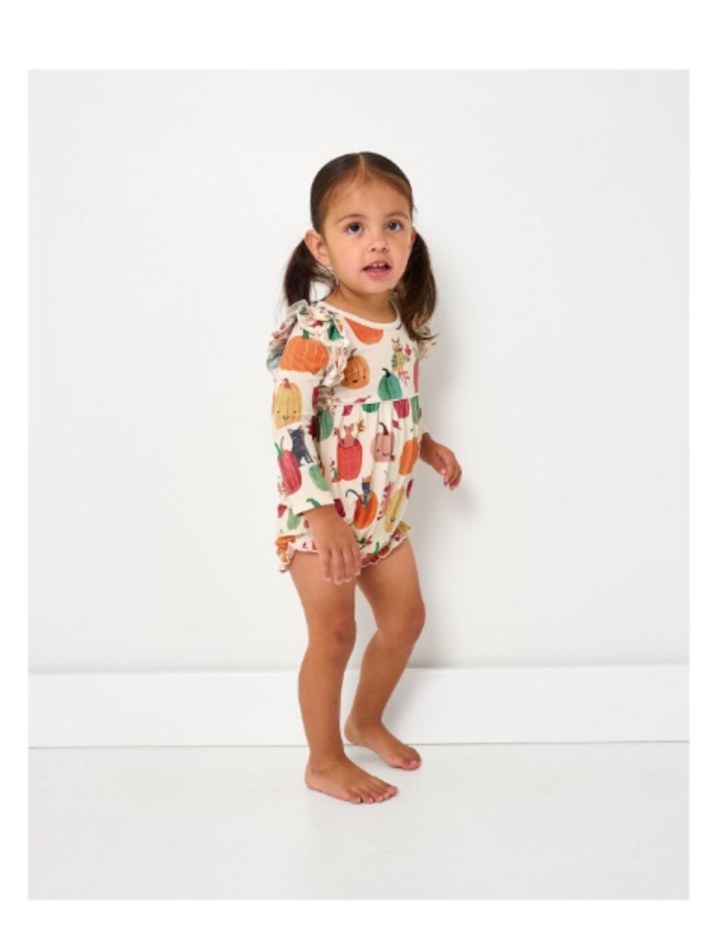 NWT Little Sleepies Pumpkin Pals Long Sleeve Bubble Romper Size: 2T